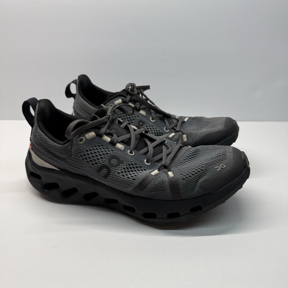 On Running Cloudsurfer Trail Women's Sz 9.5 Black Gray Eclipse Running Shoes